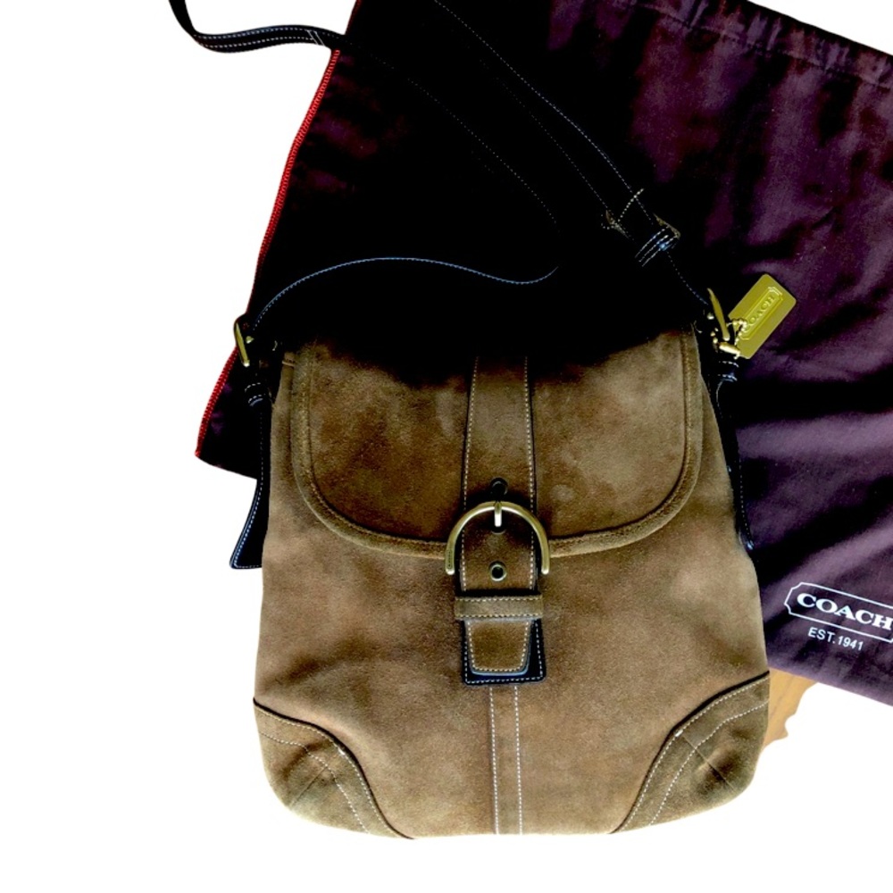 Suede Coach Crossbody